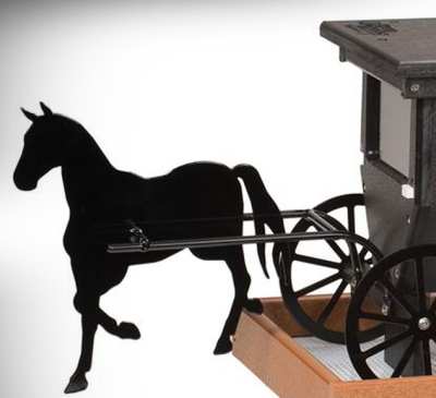 Buggy Wren House with optional buggy horse replica